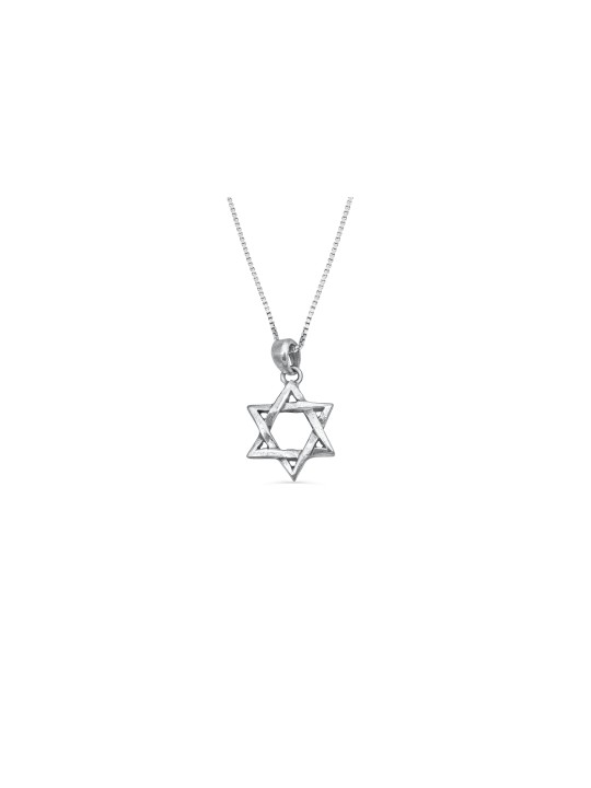 תליון כסף מגן דוד גדול קלוע, כסף סטרלינג משפחתי Ne